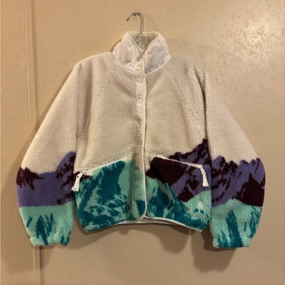 NWOT Free People Movement Hit The Slopes Printed Fleece Jacket sz XS - Picture 1 of 7